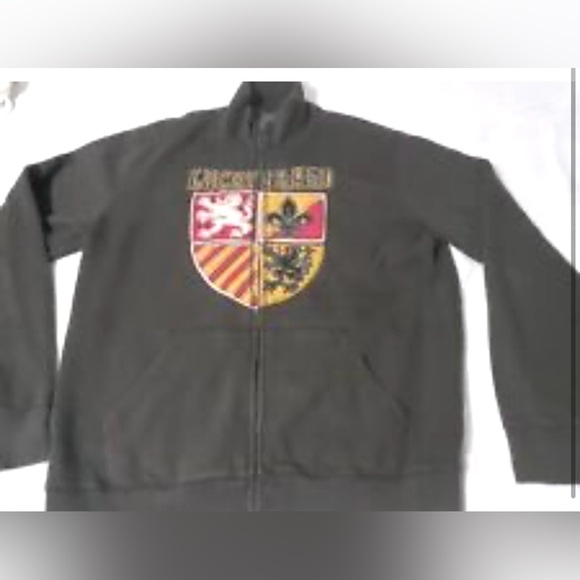 Lucky Brand Vintage Inspired Full Zip Hoodie Embroidered Sweatshirt Jacket - Picture 2 of 10